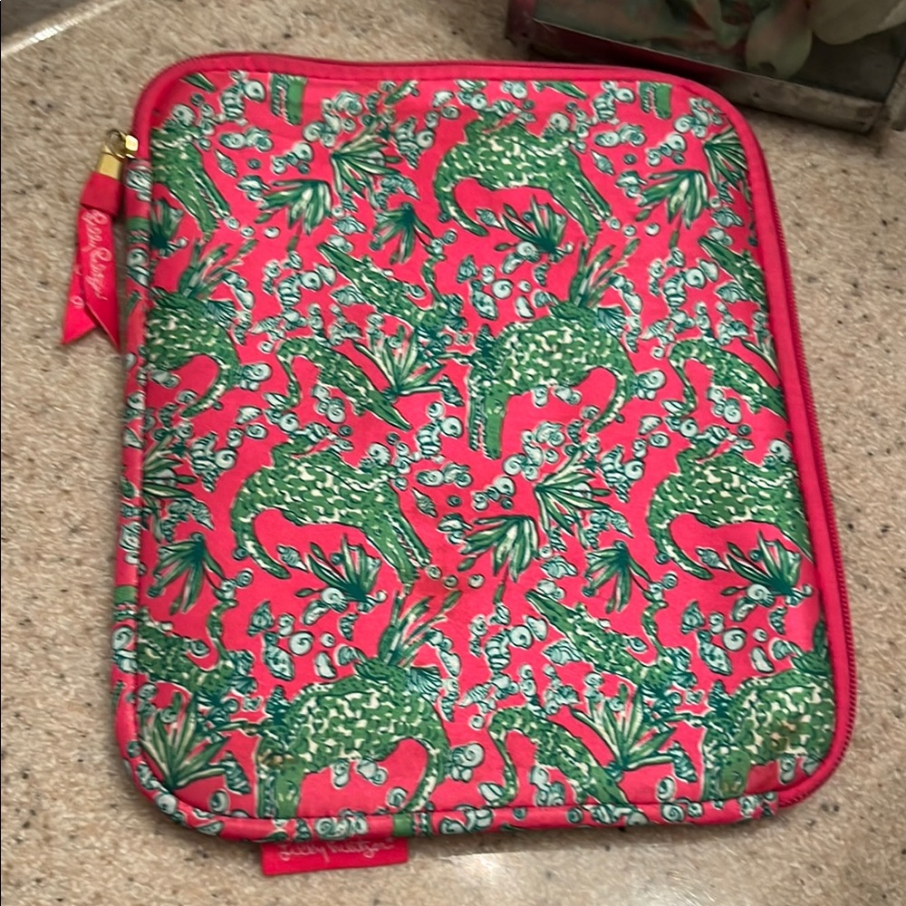 Lilly Pulitzer Pink and Green Floral Tablet Case